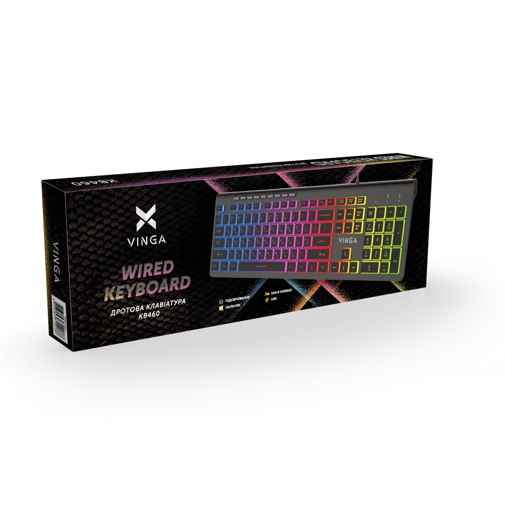 Клавиатура Vinga KB-460 Black - 5