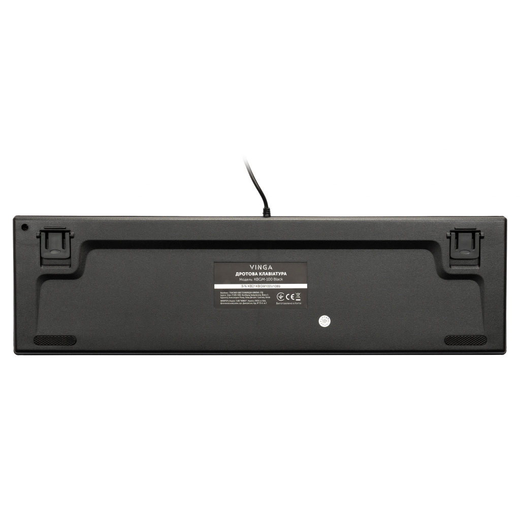 Клавиатура Vinga KBGM-100 LED Blue Switch USB Black (KBGM-100 Black) - 7