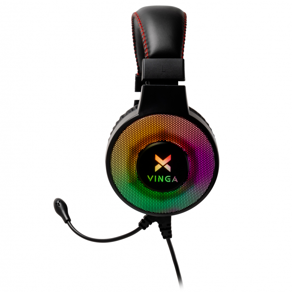Наушники Vinga HSCU-100 Gaming LED Black (HSCU-100) - 6