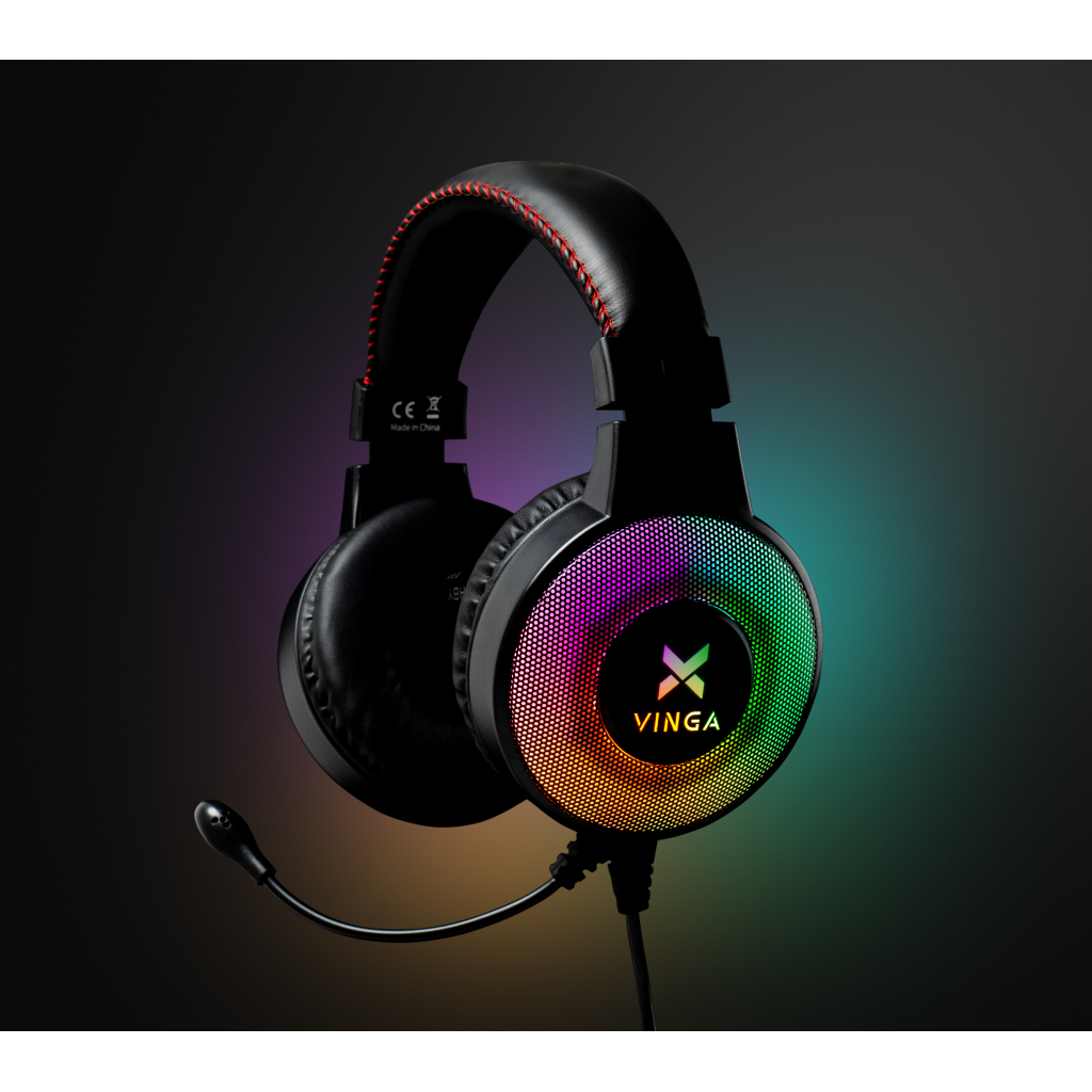 Наушники Vinga HSCU-100 Gaming LED Black (HSCU-100) - 7
