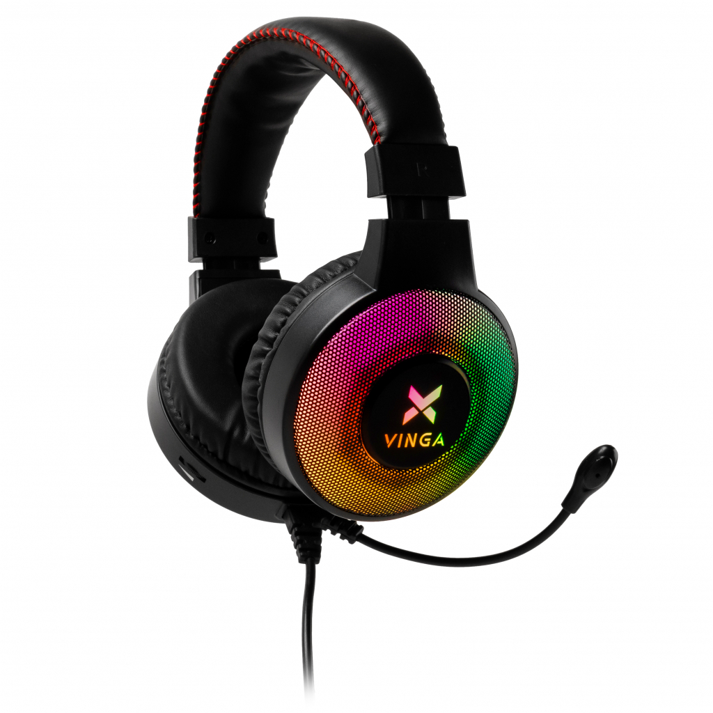 Наушники Vinga HSCU-100 Gaming LED Black (HSCU-100) - 8