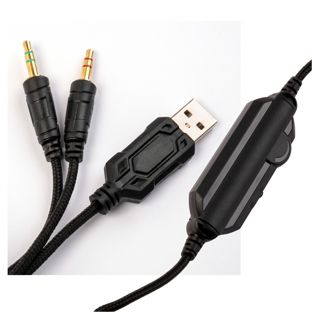 Наушники Vinga HSCU-160 Gaming LED Black (HSCU-160) - 8