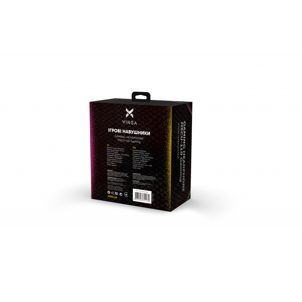 Наушники Vinga HSCU-110 Gaming Black (HSCU-110) - 4