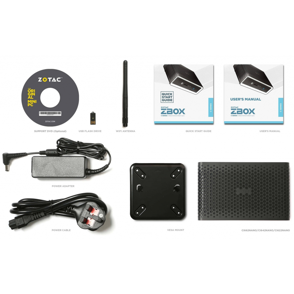 Компьютер Zotac ZBOX CI622 nano (Barebone) / i3-10110U (ZBOX-CI622NANO-BE) - 5 Компьютер Zotac ZBOX CI622 nano (Barebone) / i3-10110U (ZBOX-CI622NANO-BE) - 5