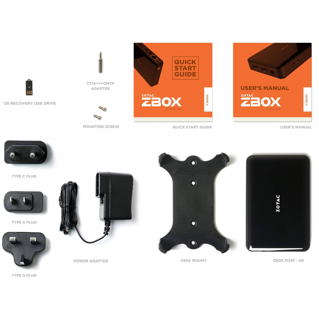 Компьютер Zotac ZBOX PI335 pico / N4100 (ZBOX-PI335-GK-W3C) - 9