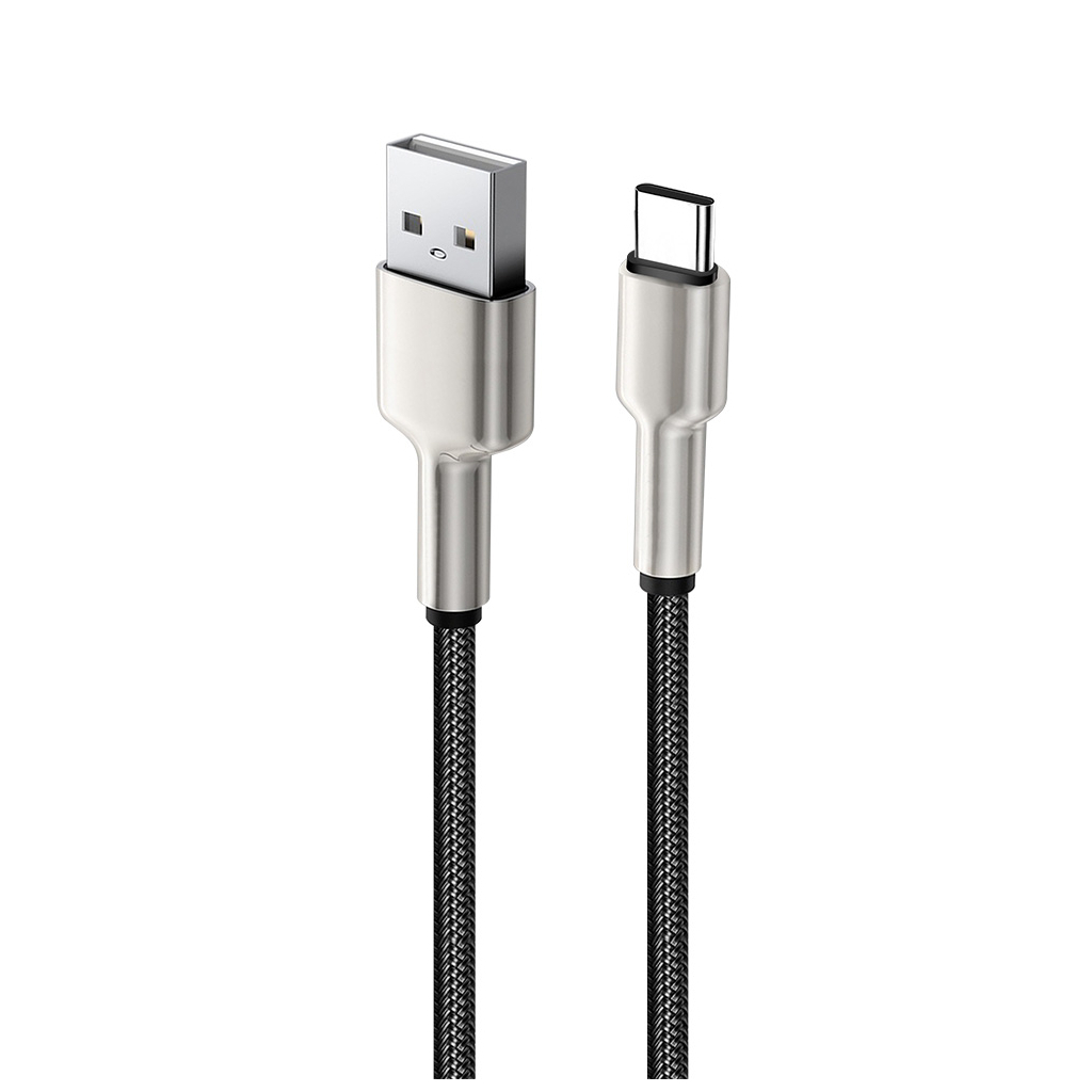 Дата кабель USB 2.0 AM to Lightning 1.0m head metal black ColorWay (CW-CBUL046-BK) - 4