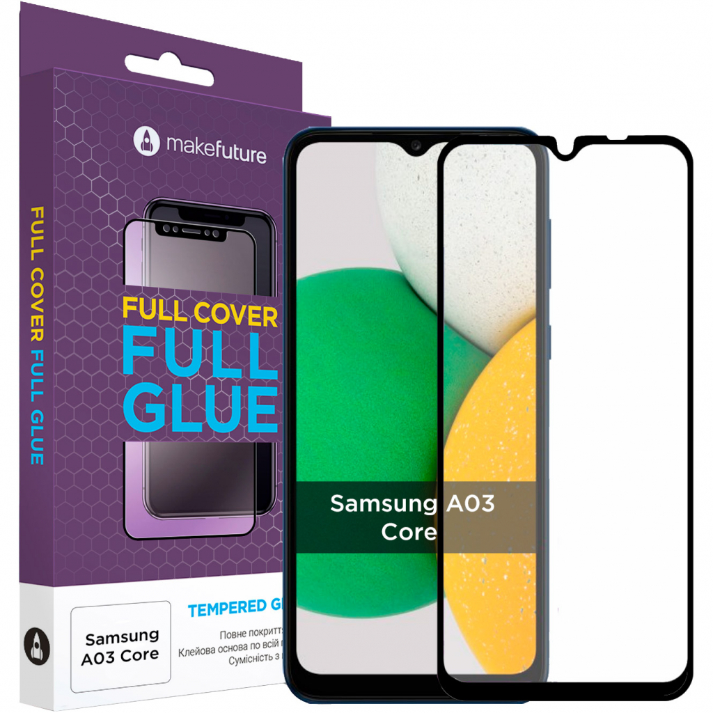 Стекло защитное MakeFuture Samsung A03 (MGF-SA03)