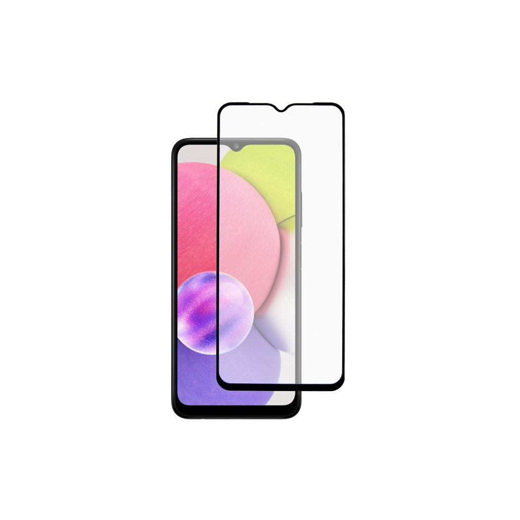 Стекло защитное Dengos Full Glue Samsung Galaxy A03 (black) (TGFG-201) - 1