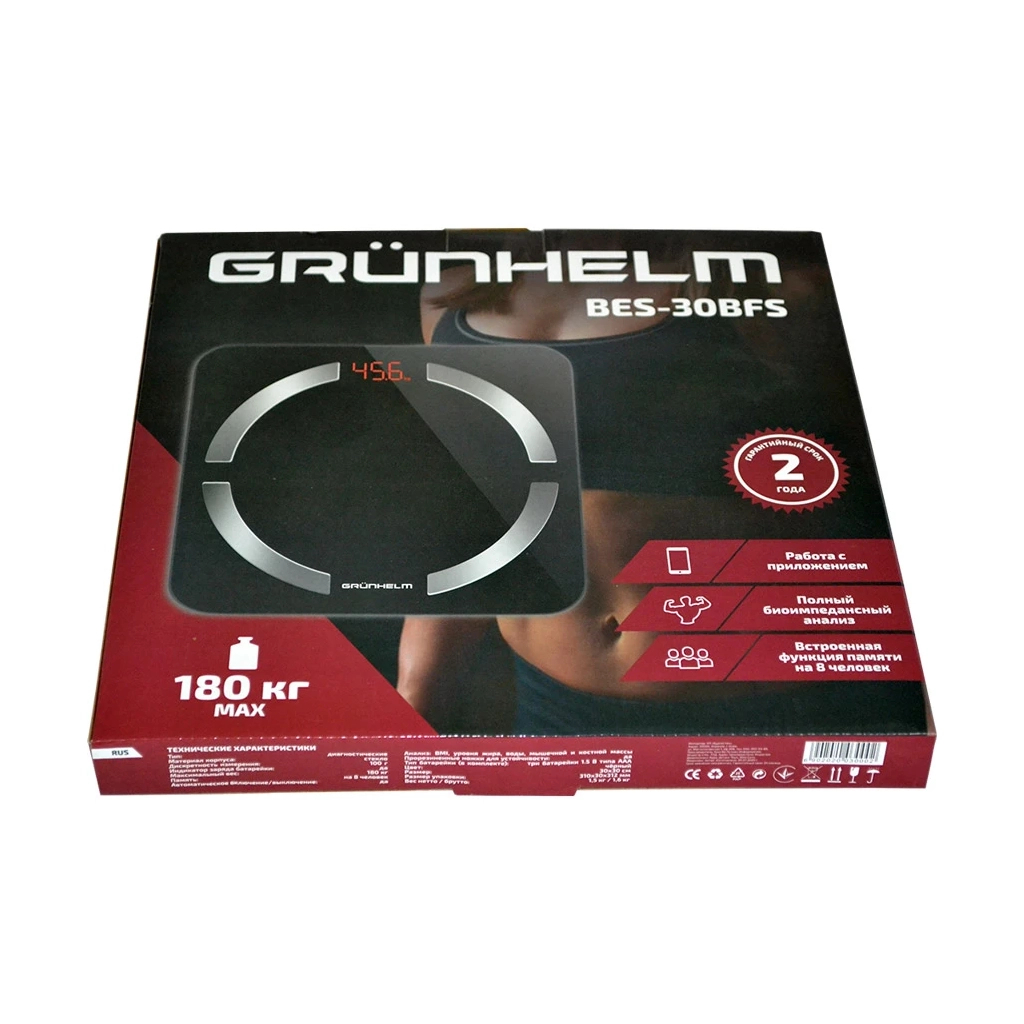 Весы напольные Grunhelm BES-30BFS - 2
