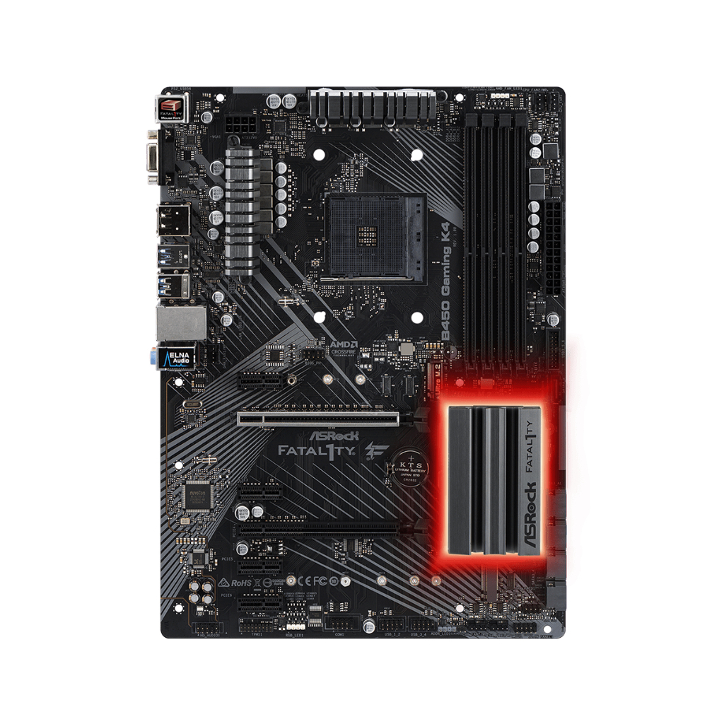 Материнская плата ASRock Fatal1ty B450 Gaming K4 (B450 Gaming K4) - 1