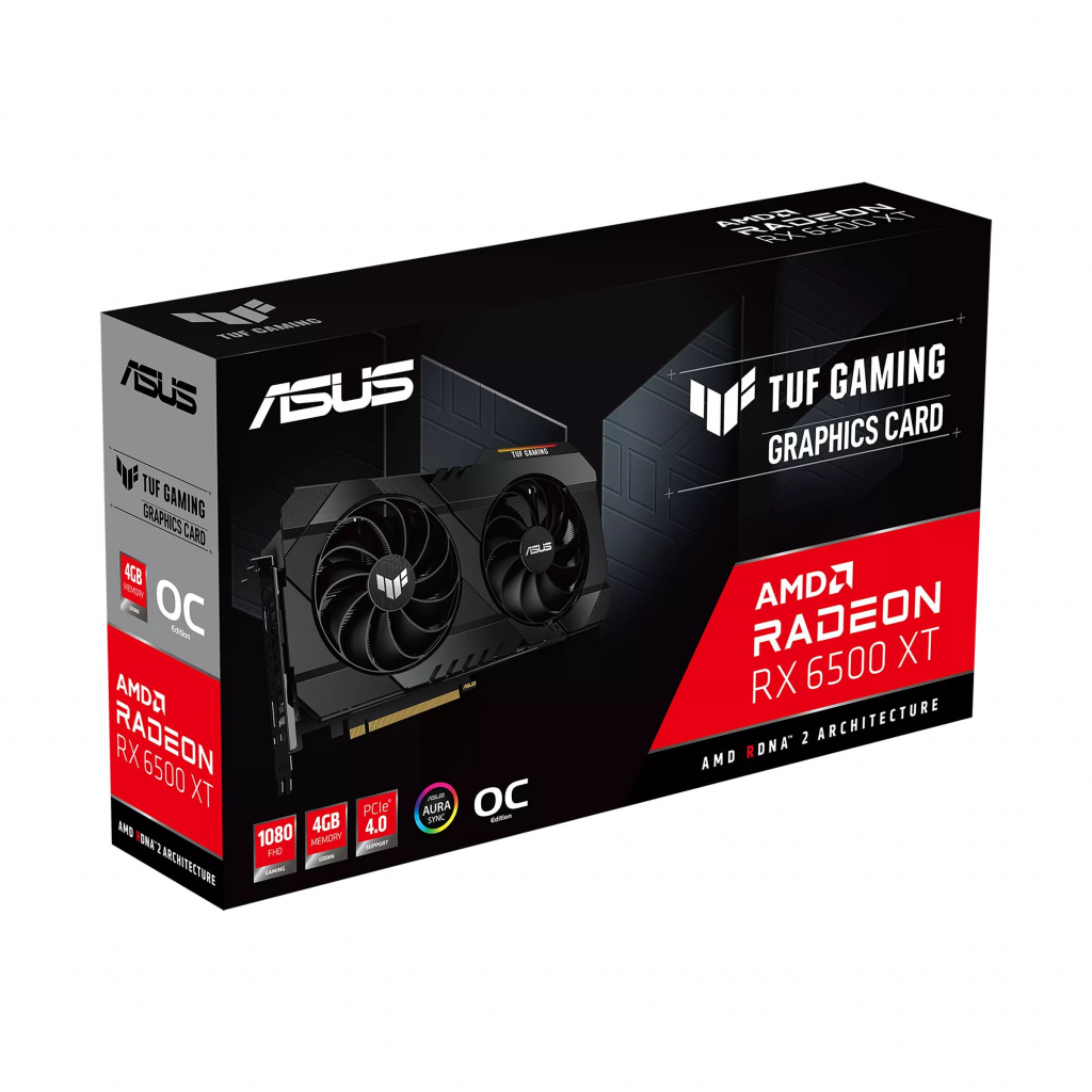 Видеокарта ASUS Radeon RX 6500 XT 4Gb TUF OC GAMING (TUF-RX6500XT-O4G-GAMING) - 3