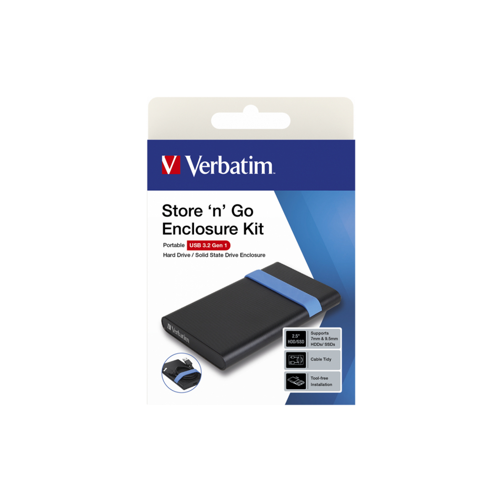 Карман внешний Verbatim SSD\HDD 2.5" USB 3.2 GEN 1-SuperSpeed (53106) - 9 Карман внешний Verbatim SSD\HDD 2.5" USB 3.2 GEN 1-SuperSpeed (53106) - 9