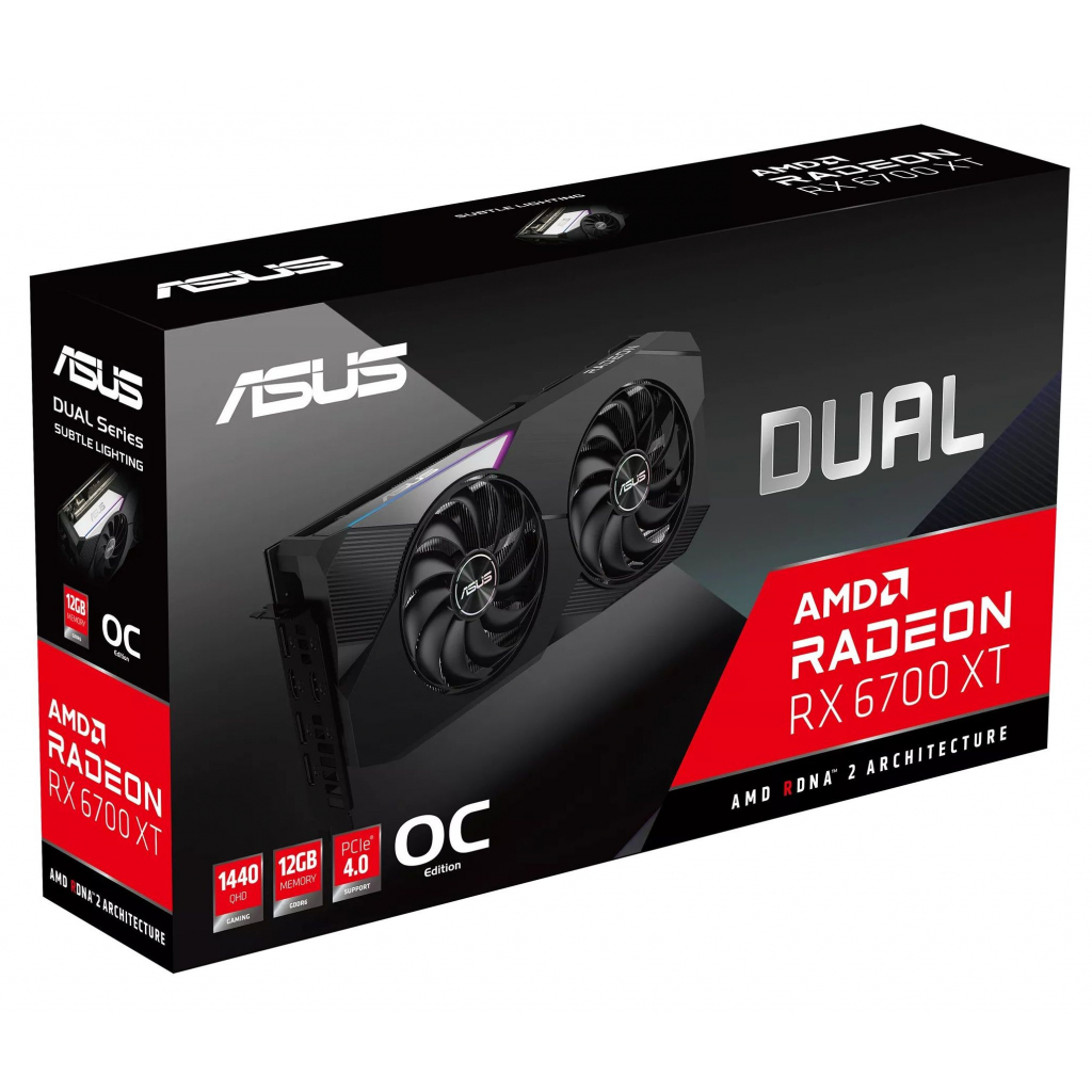 Видеокарта ASUS Radeon RX 6700 XT 12Gb DUAL OC (DUAL-RX6700XT-O12G) - 11