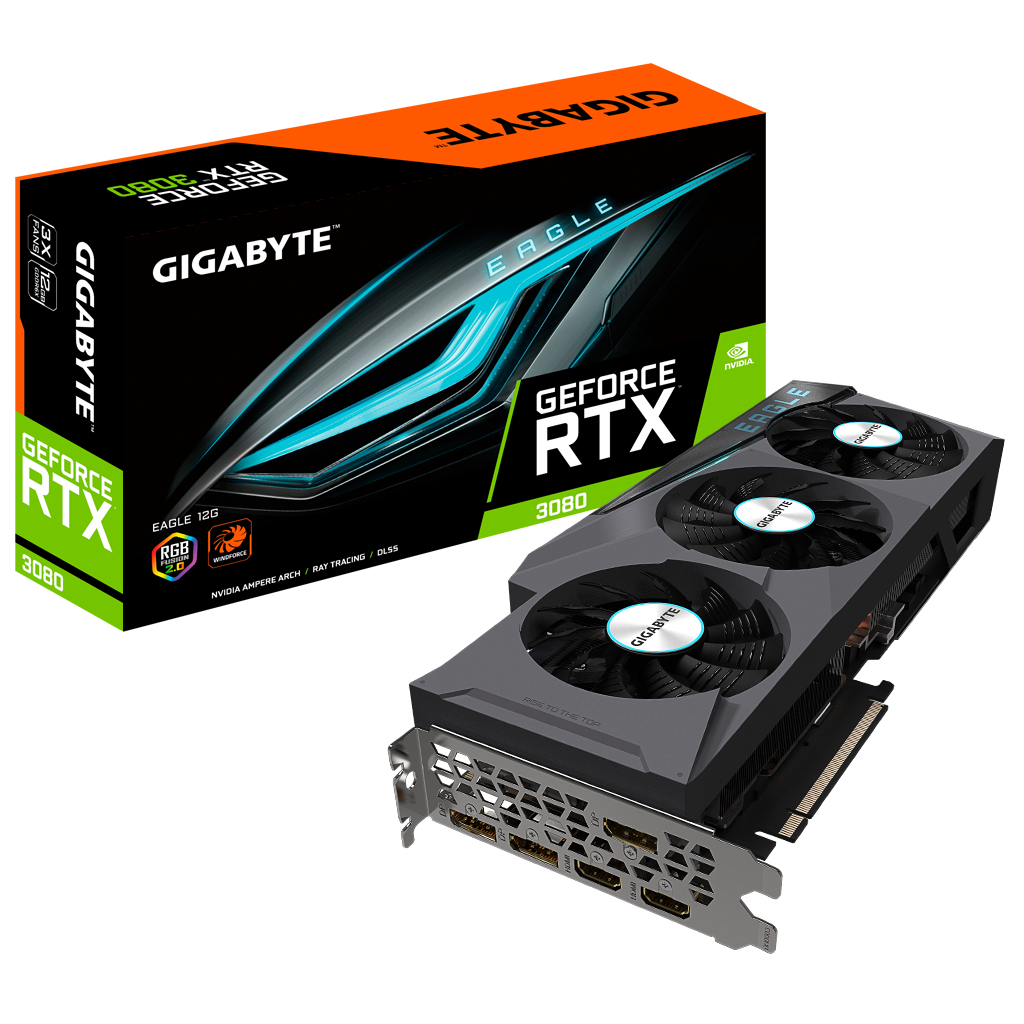 Видеокарта GIGABYTE GeForce RTX3080 12Gb EAGLE (GV-N3080EAGLE-12GD)