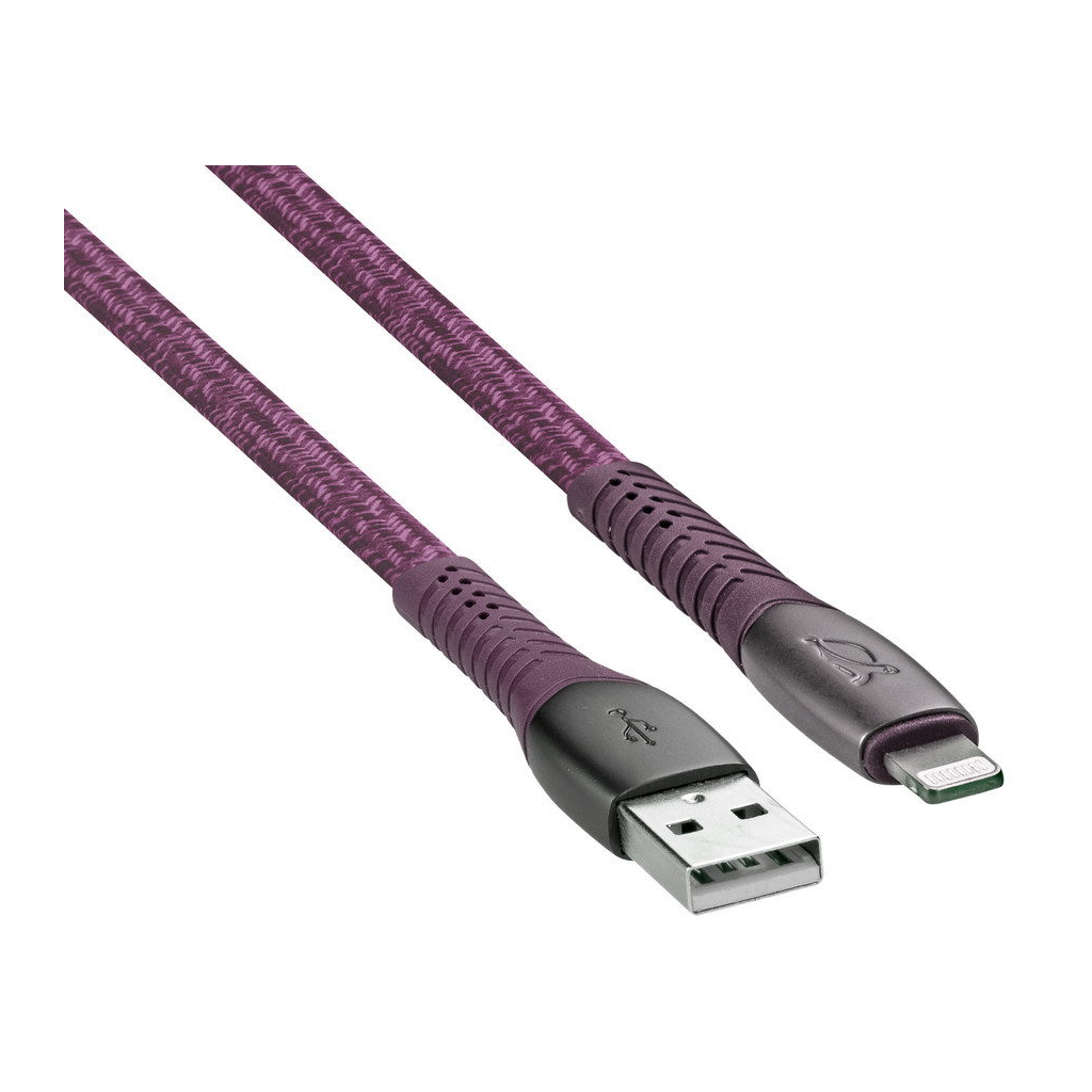 Дата кабель USB 2.0 AM to Lightning 1.2m MFI 3A red RivaCase (PS6101 RD12) - 1