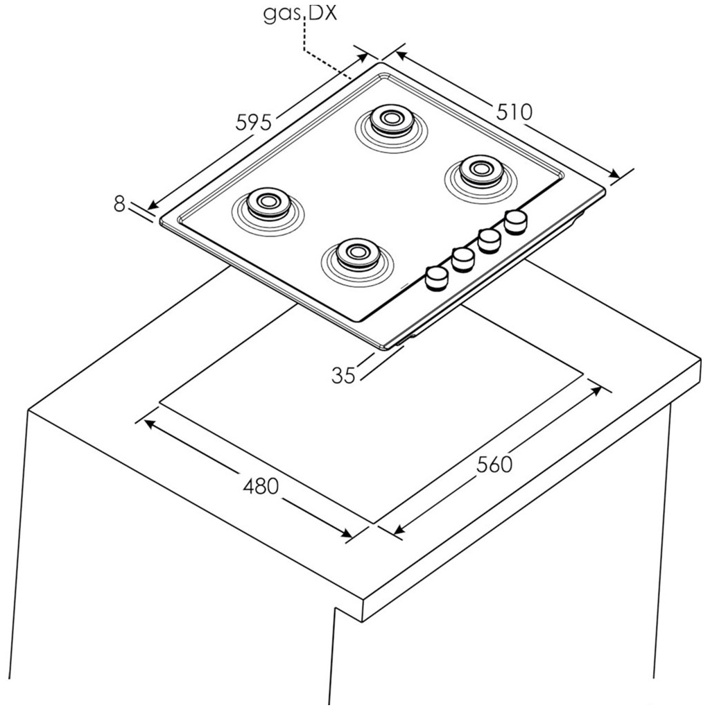 Варочная поверхность Candy CHG6BF4WEX - 8