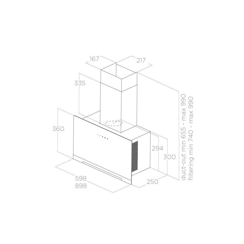 Вытяжка кухонная Elica APLOMB BL/A/60 - 1