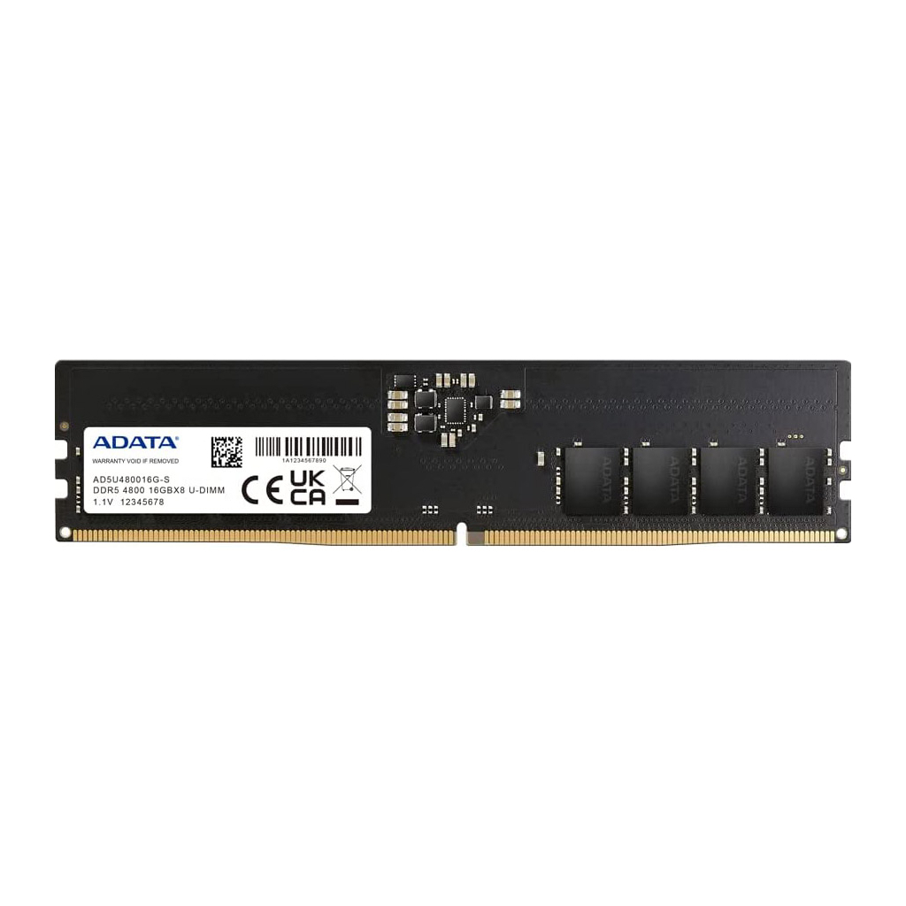 Модуль памяти для компьютера DDR5 16GB 4800 MHz ADATA (AD5U480016G-R)