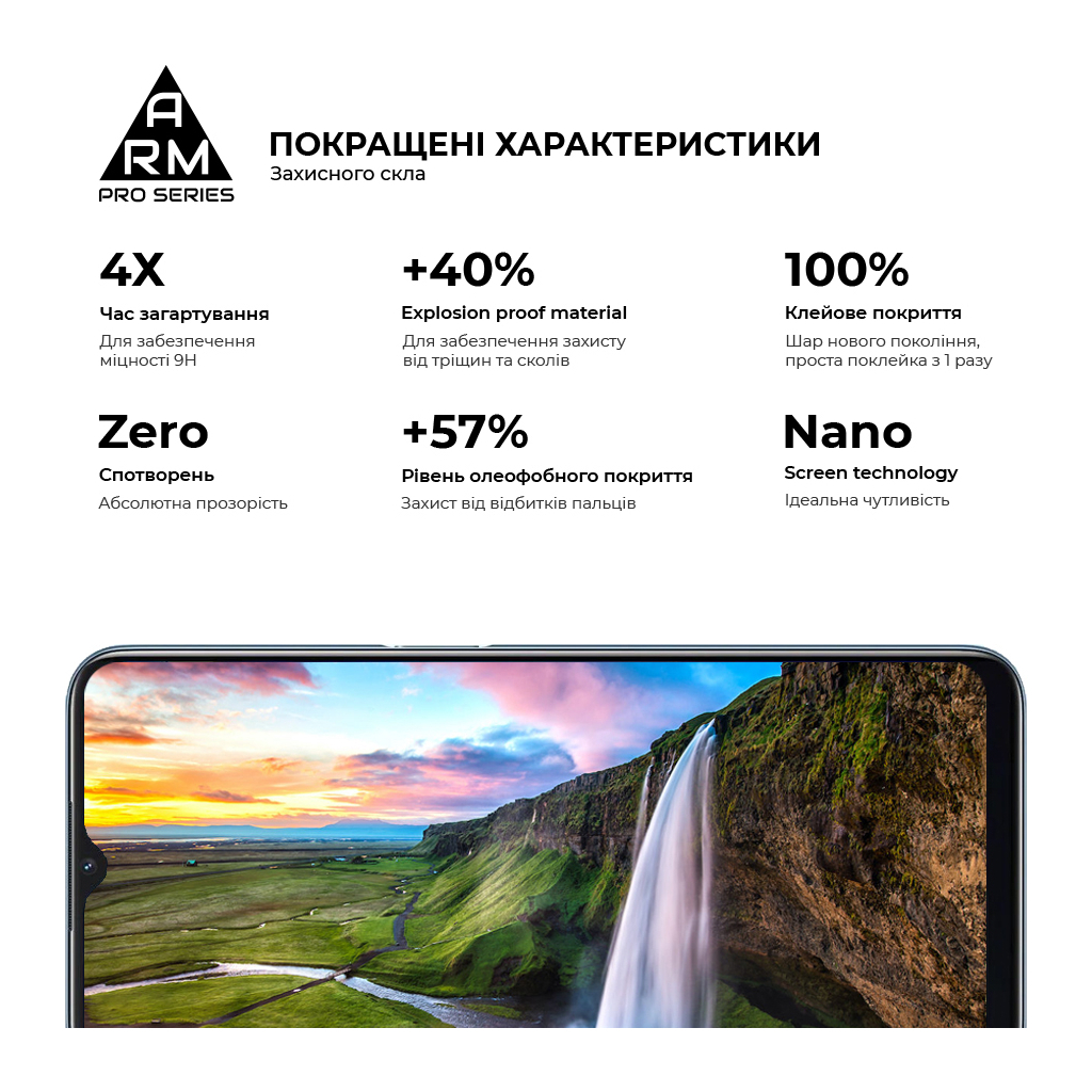 Стекло защитное Armorstandart Pro OPPO A16 Black (ARM61019) - 2