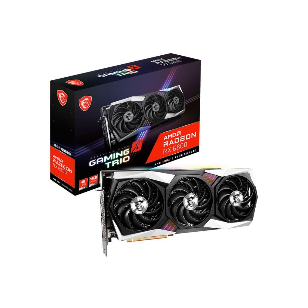 Видеокарта MSI Radeon RX 6800 16Gb GAMING X TRIO (RX 6800 GAMING X TRIO 16G)