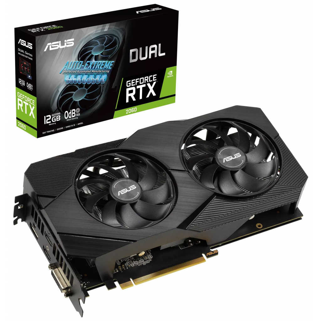 Видеокарта ASUS GeForce RTX2060 12 Gb DUAL EVO (DUAL-RTX2060-12G-EVO)