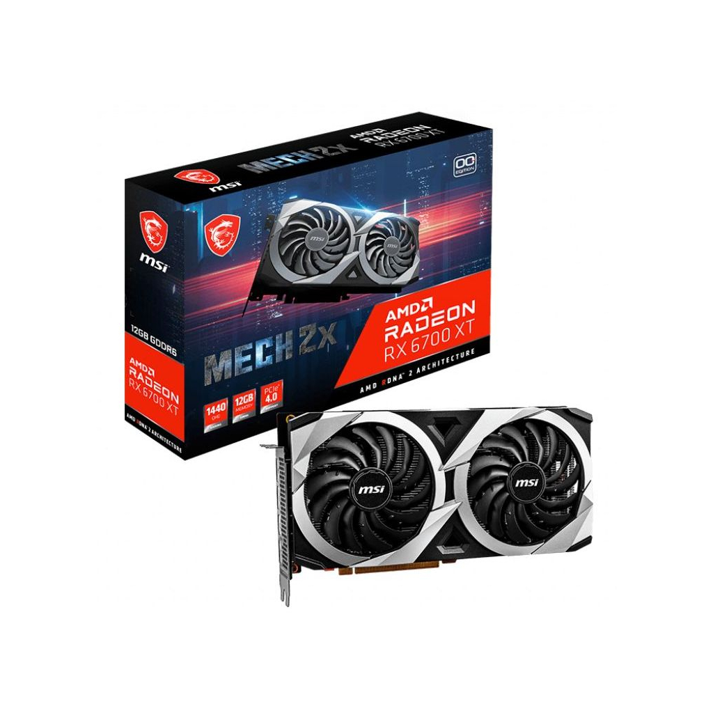 Видеокарта MSI Radeon RX 6700 XT 12Gb MECH 2X OC (RX 6700 XT MECH 2X 12G OC)