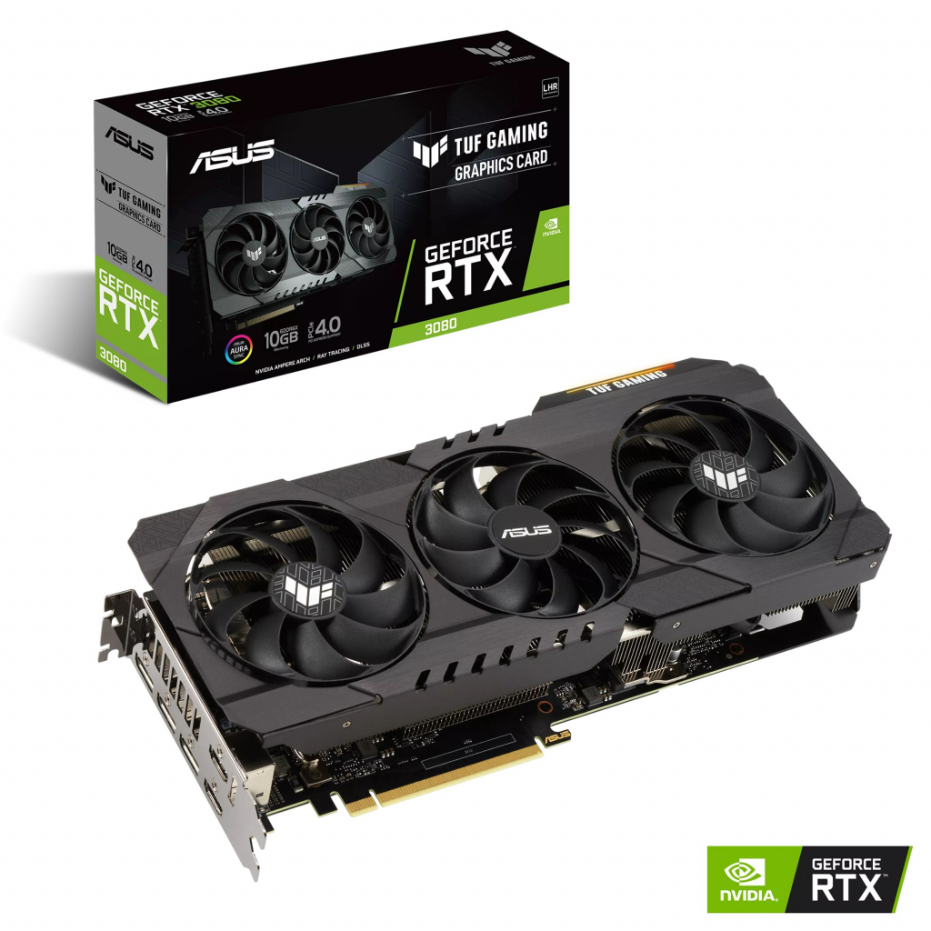 Видеокарта ASUS GeForce RTX3080 10Gb TUF GAMING V2 LHR (TUF-RTX3080-10G-V2-GAMING) - 10