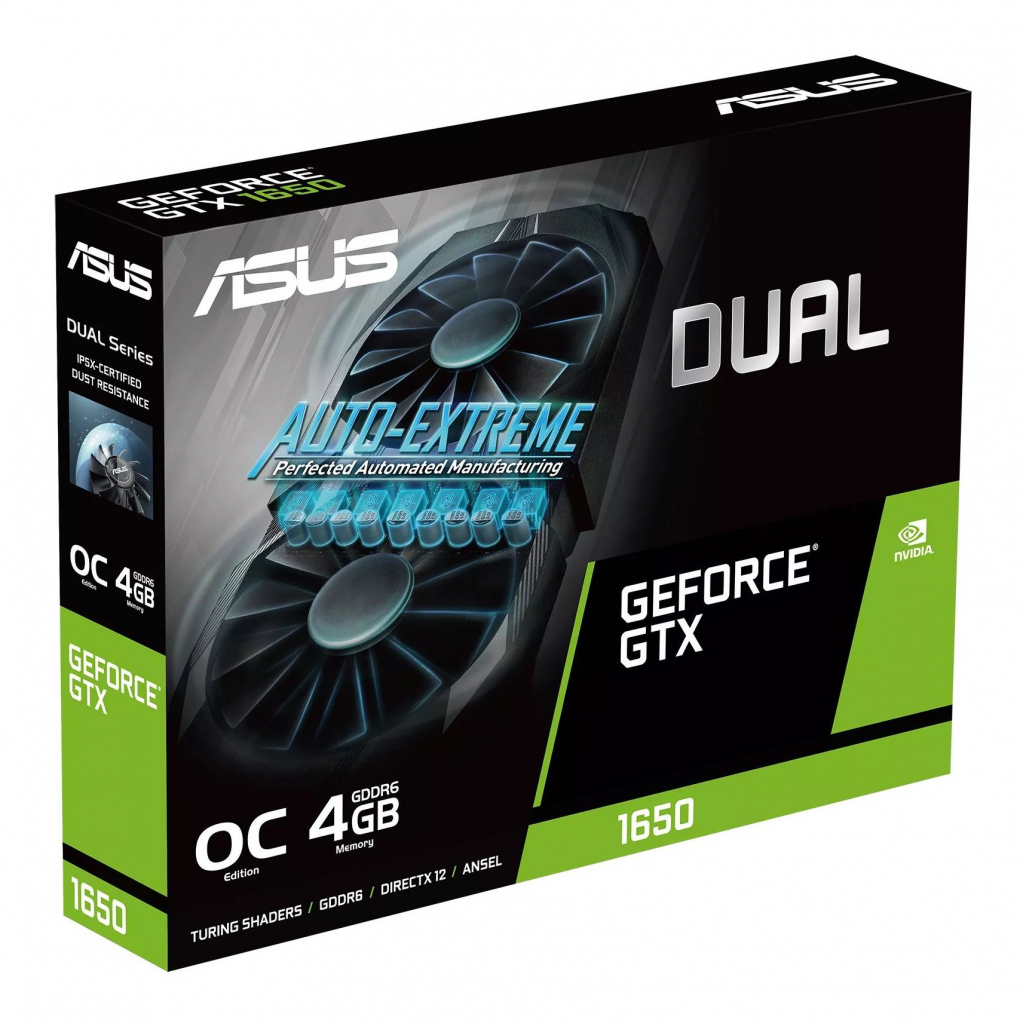 Видеокарта ASUS GeForce GTX1650 4096Mb DUAL OC D6 (DUAL-GTX1650-O4GD6-P) - 7