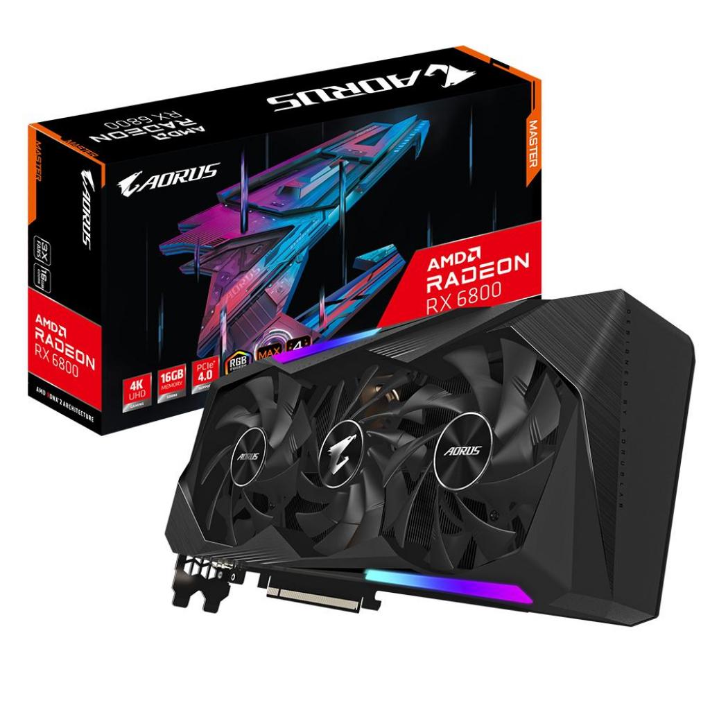 Видеокарта GIGABYTE Radeon RX 6800 16Gb AORUS MASTER (GV-R68AORUS M-16GD)