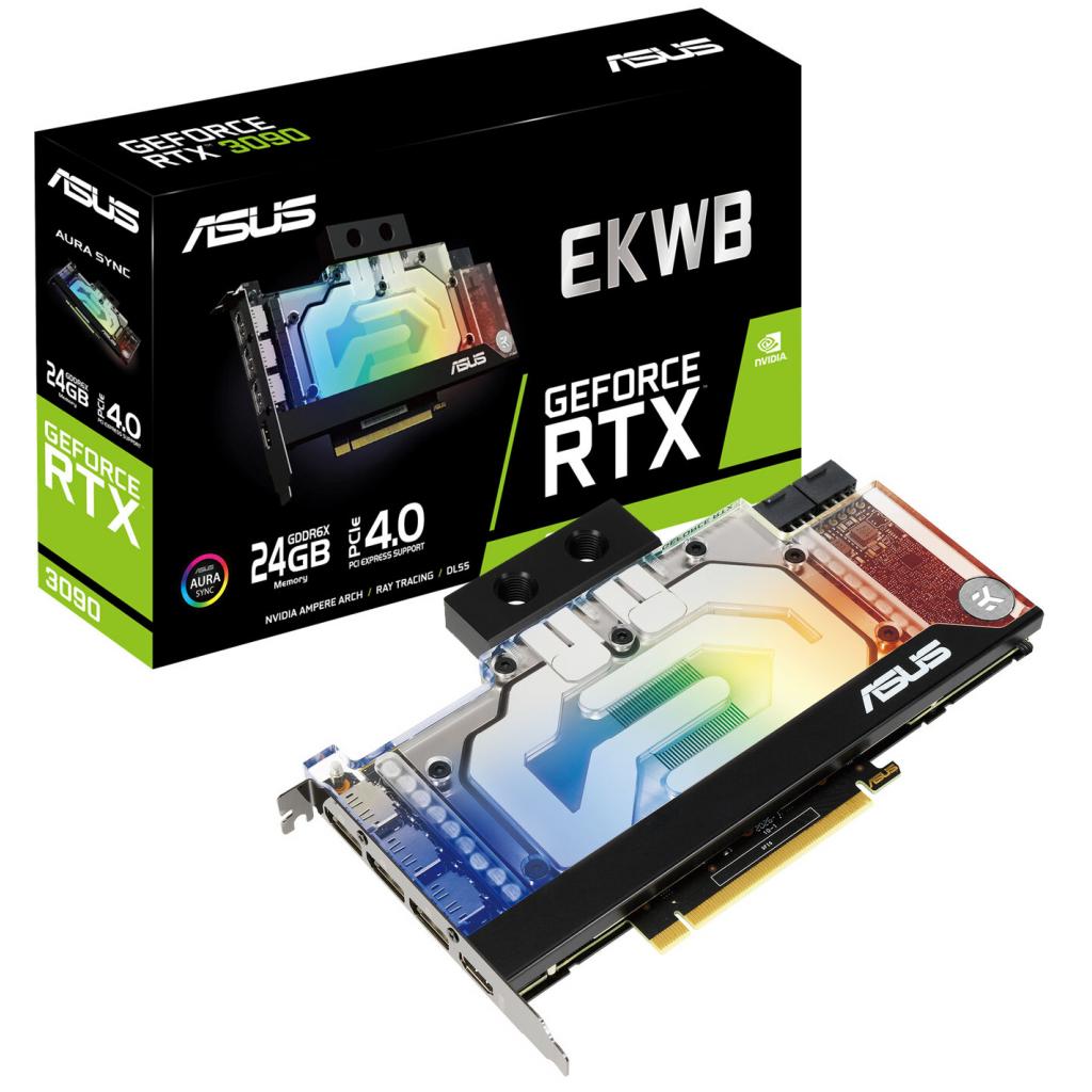 Видеокарта ASUS GeForce RTX3090 24Gb EK WATERBLOCK (ПОД ВОДЯНКУ) (RTX3090-24G-EK)