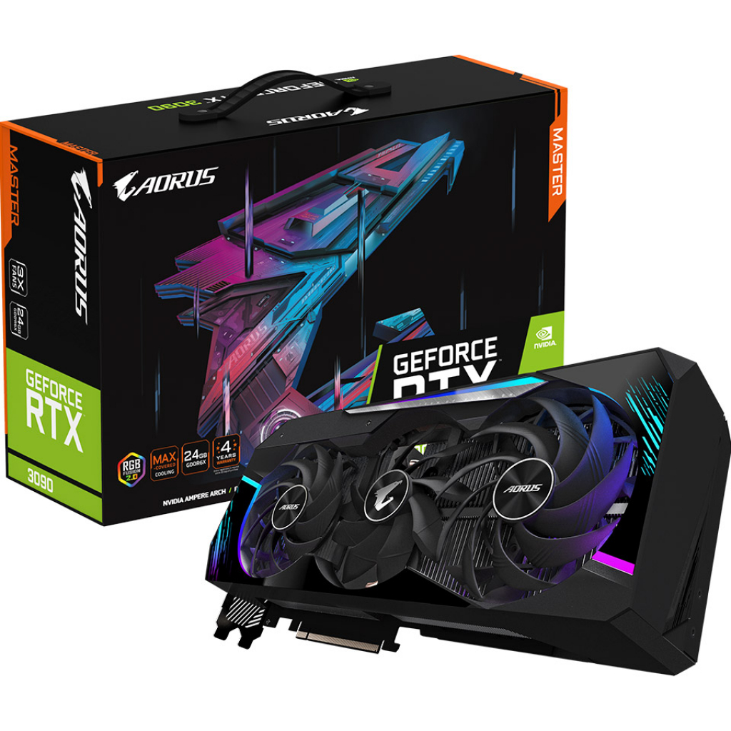 Видеокарта GIGABYTE GeForce RTX3090 24Gb AORUS MASTER 2.0 (GV-N3090AORUS M-24GD 2.0)