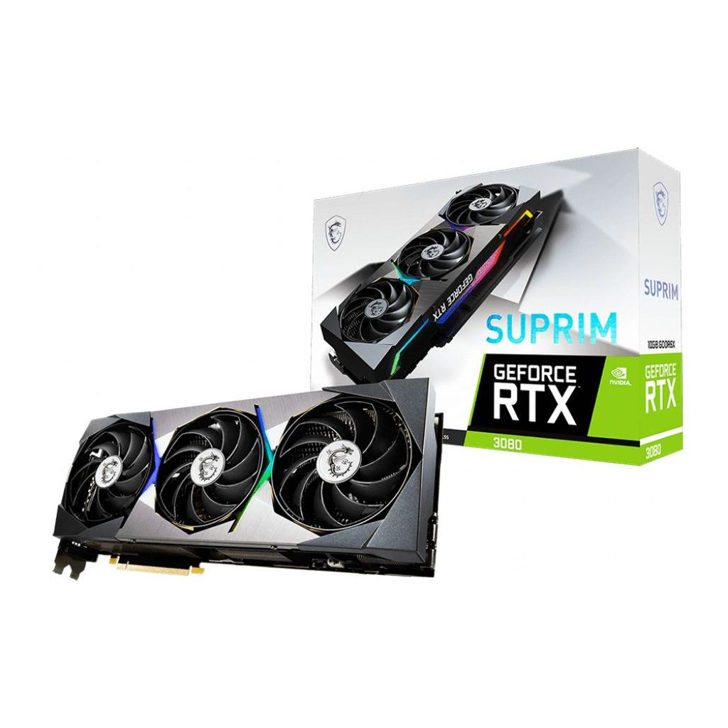 Видеокарта MSI GeForce RTX3080 10Gb SUPRIM LHR (RTX 3080 SUPRIM 10G LHR)