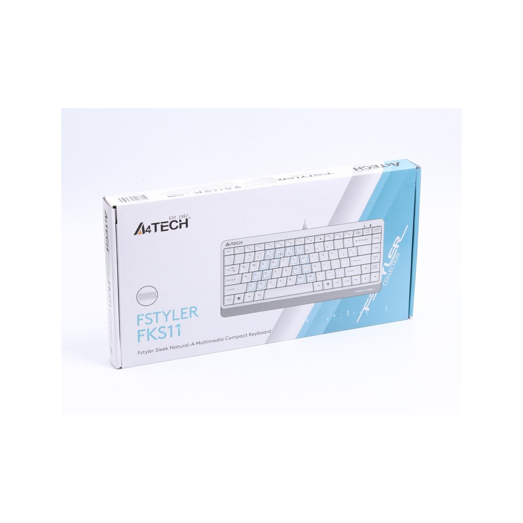 Клавиатура A4Tech FKS11 USB White - 3