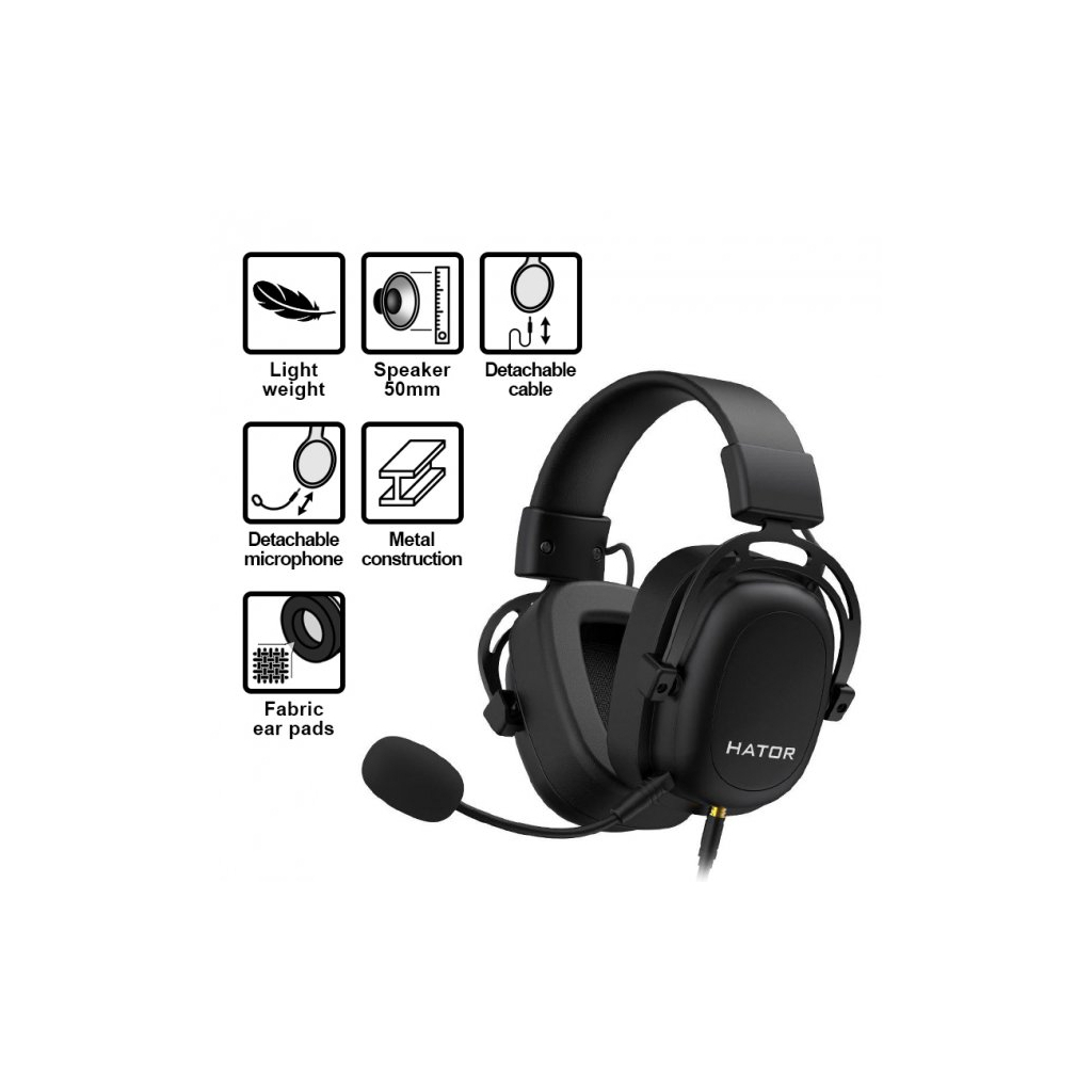 Наушники Hator Hypergang EVO Elite Black (HTA-830) - 1