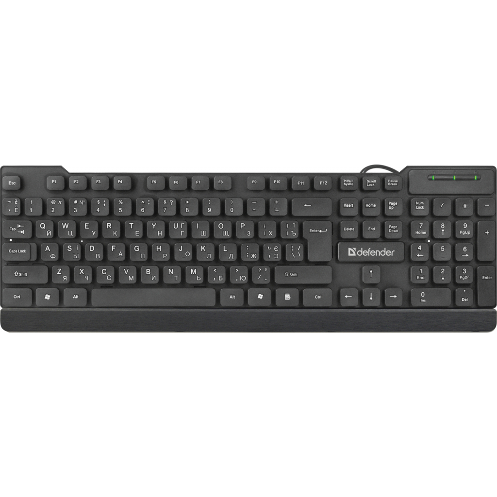 Клавиатура Defender Element HB-190 UKR USB Black (45192)