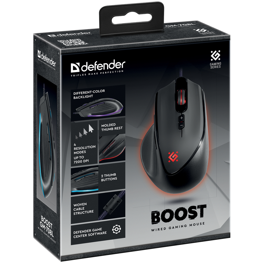 Мышка Defender Boost GM-708L USB Black (52708) - 9