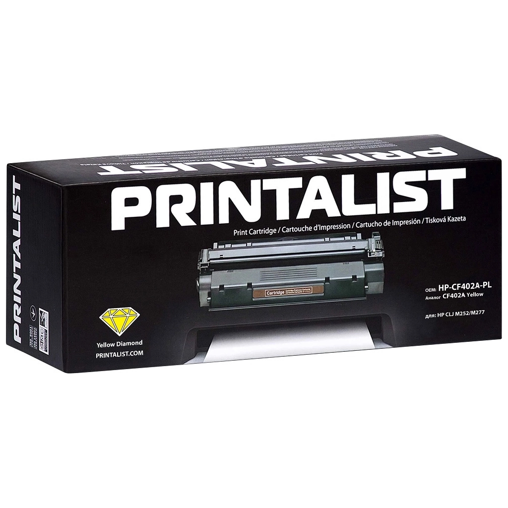 Картридж Printalist HP LJ M252/M277 CF402A Yellow (HP-CF402A-PL) - 1