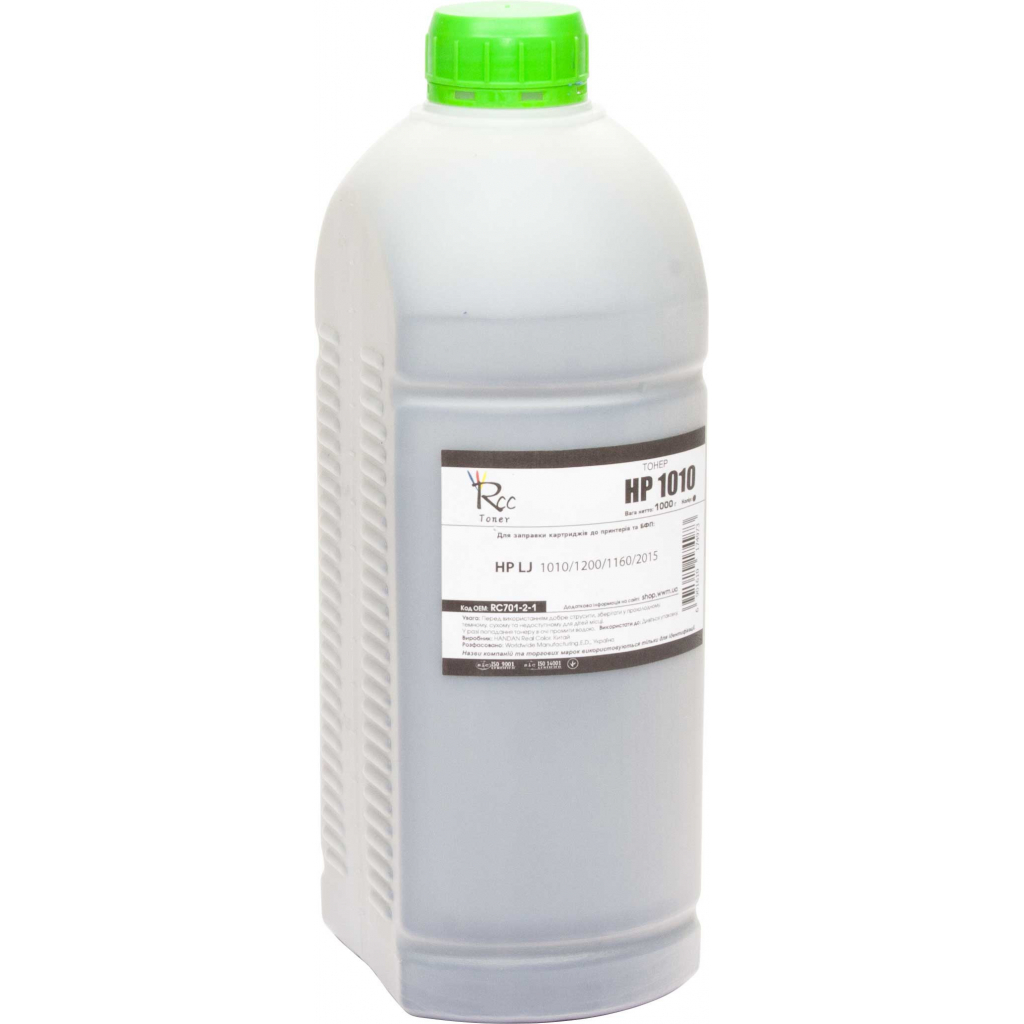 Тонер HP LJ 1010/1200/1160/2015, 1000г Black RC (RC701-2-1) Тонер HP LJ 1010/1200/1160/2015, 1000г Black RC (RC701-2-1)