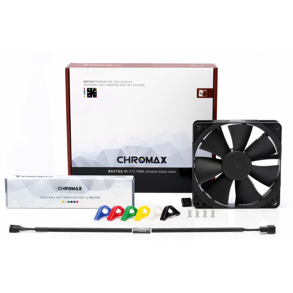 Кулер для корпуса Noctua NF-F12PWM CHROMAX.BLACK.SWAP - 2