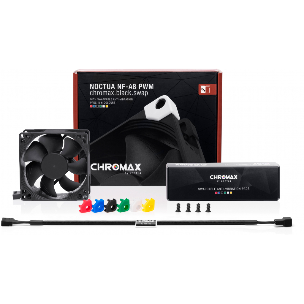 Кулер для корпуса Noctua NF-A8 PWM CHROMAX.BLACK.SWAP - 2