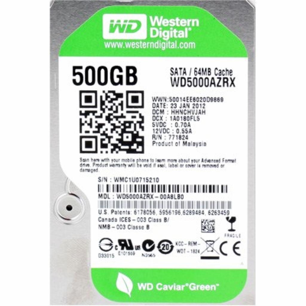 Жесткий диск 3.5"  500Gb WD (WD5000AZRX)