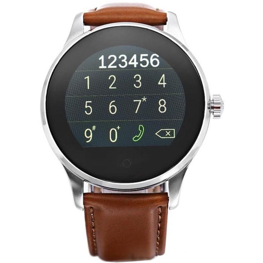 Смарт-часы UWatch K88H Brown Leather Strap (F_59769)