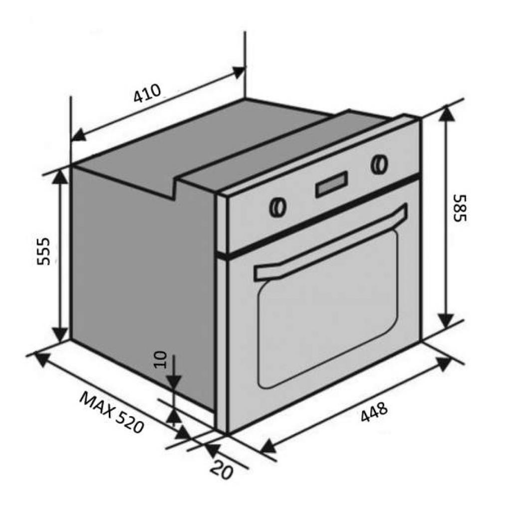 Духовой шкаф Ventolux NEW YORK 6 MT (WH) (NEWYORK6MT(WH)) - 5