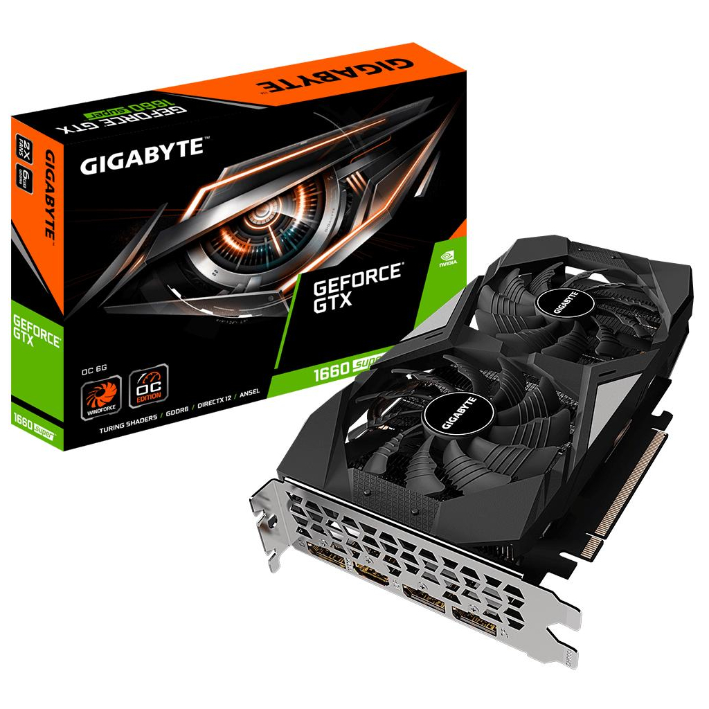 Видеокарта GIGABYTE GeForce GTX1660 SUPER 6144Mb OC (GV-N166SOC-6GD)