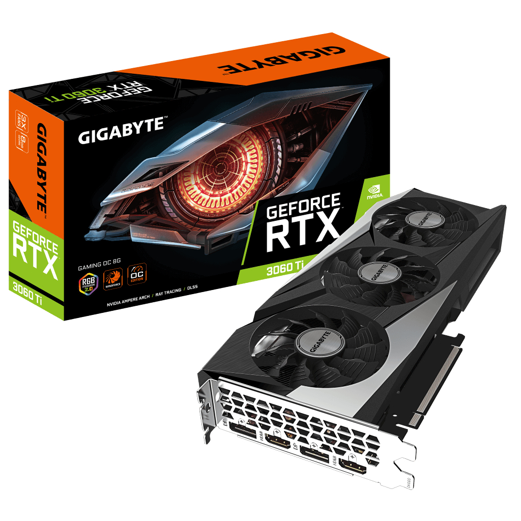 Видеокарта GIGABYTE GeForce RTX3060Ti 8Gb GAMING OC 2.0 LHR (GV-N306TGAMING OC-8GD 2.0)
