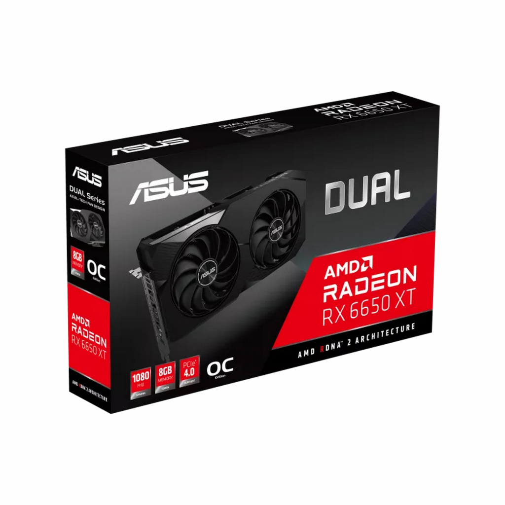 Видеокарта ASUS Radeon RX 6650 XT 8Gb DUAL OC (DUAL-RX6650XT-O8G) - 8