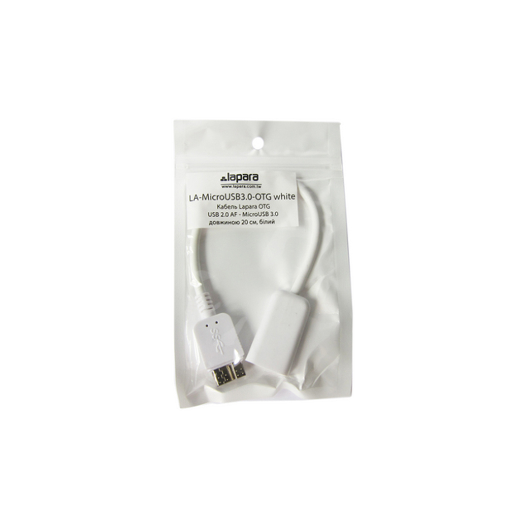 Дата кабель OTG USB 3.0 AF to Micro B 0.16m Lapara (44471) - 1