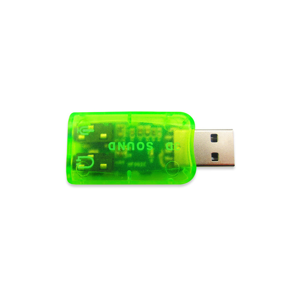 Звуковая плата Dynamode USB 6(5.1) green (USB-SOUNDCARD2.0 green) Звуковая плата Dynamode USB 6(5.1) green (USB-SOUNDCARD2.0 green)