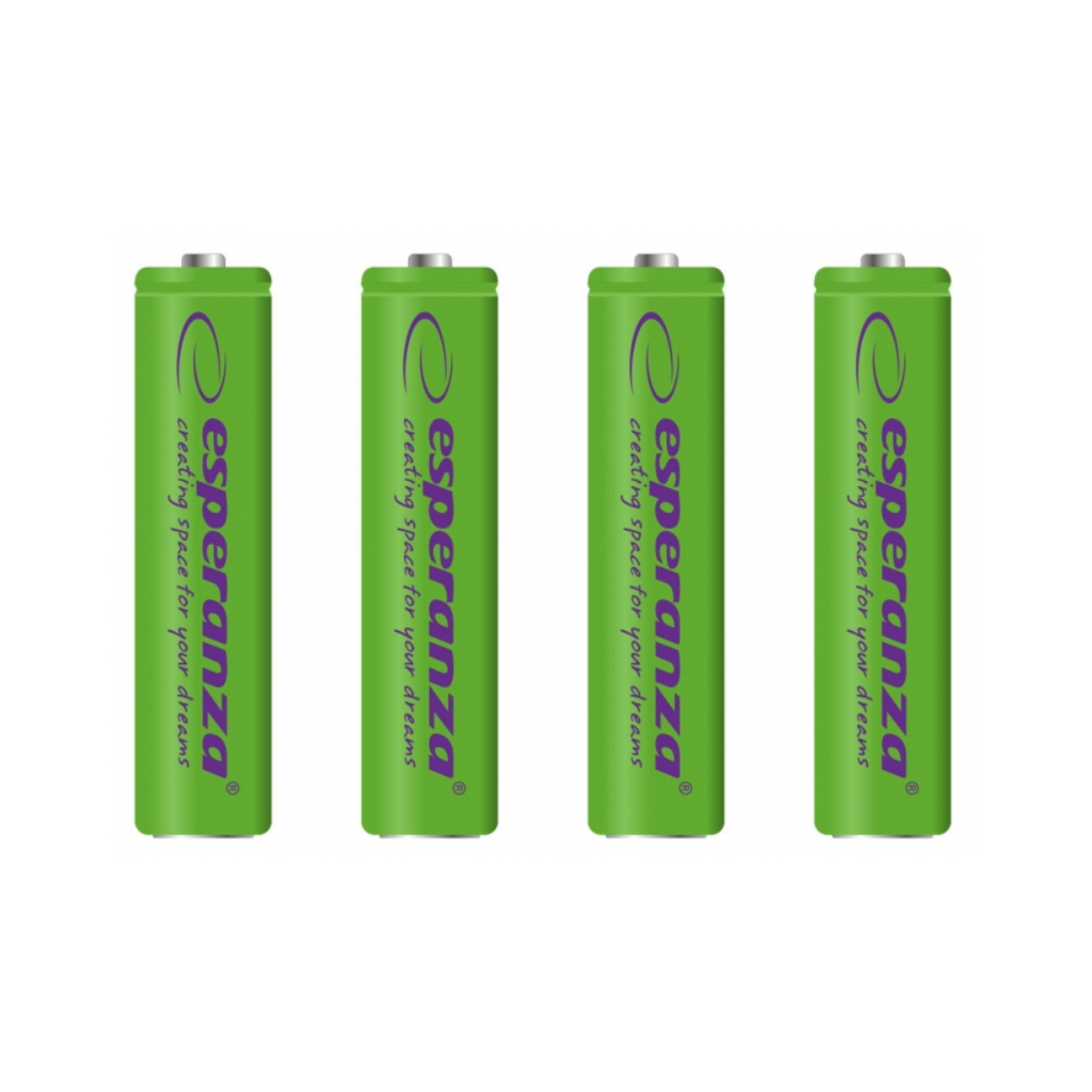 Аккумулятор Esperanza AAA 1000mAh Ni-MH * 4 green (EZA102G) - 2