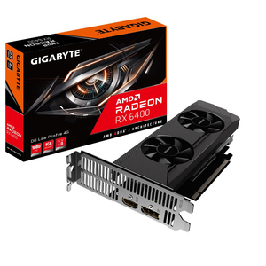 Видеокарта GIGABYTE Radeon RX 6400 4Gb LP (GV-R64D6-4GL)